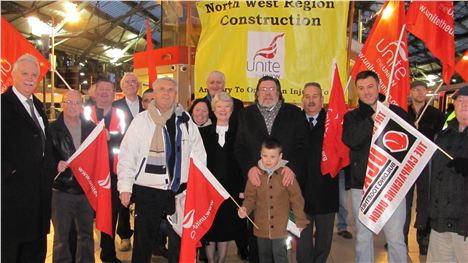 Ricky and supporters at Lime Street