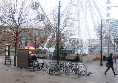 Bikes in Piccadilly Gardens
