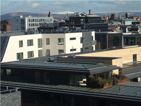 North Across City Centre From Shude Hill Transport Interchange