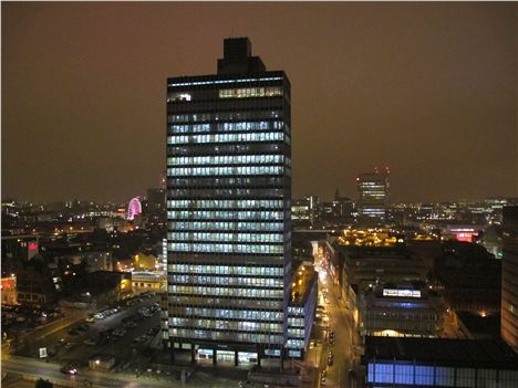 CIS Tower at night