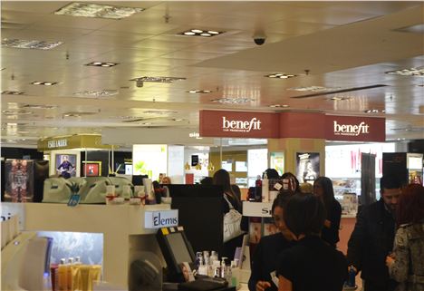 Shoppers at the Harvey Nichols beauty counters