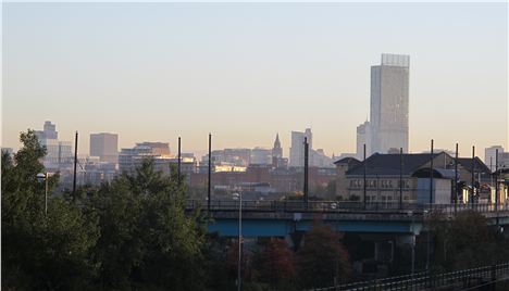 Skyline over the city