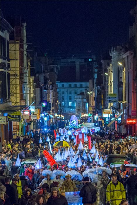 Bold Street Liverpool is thronged with people making their way up to the new Everyman on Saturday night. Pictures: Mark McNulty