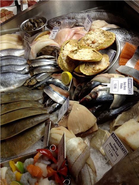 Fresh Seafood At A St Ives Seafood Cafe