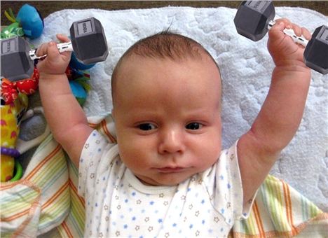 Gary was determined to get pumped for the Baby & Toddler Show