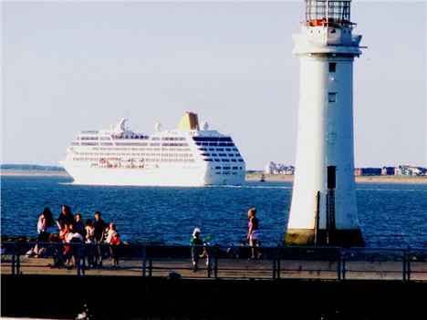 A Cruise Liner Floats By Fort Perch Rock %28Pix Angie Sammons%29