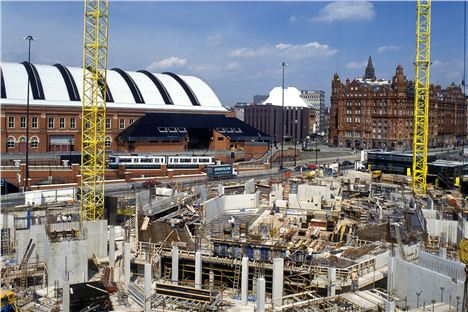 Bridgewater Hall - under construction in the mid-nineties