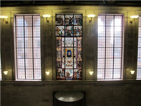 Stained glass in the Shakespeare Hall