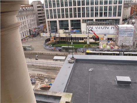 View to a redeveloping St Peter's Square