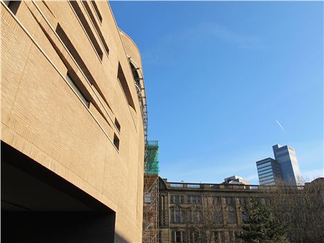 Chetham's with the CIS Tower and Victoria Station in the background