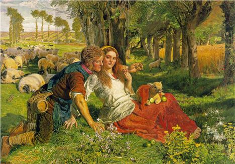 Holman Hunt's Hireling Shepherd in Manchester Art Gallery