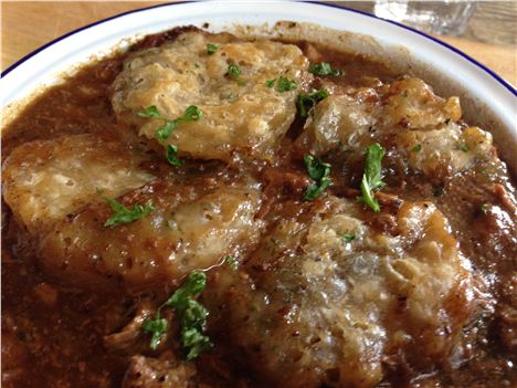 Lamb stew and dumplings