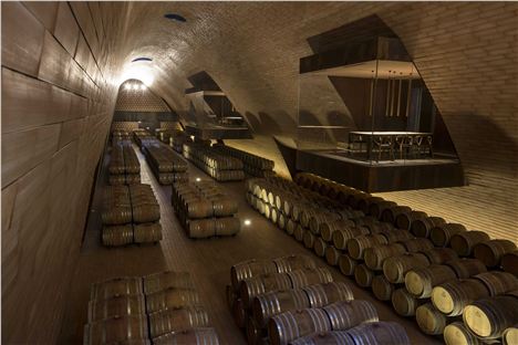 Glass, Suspended Tasting Rooms At Antinori Winery