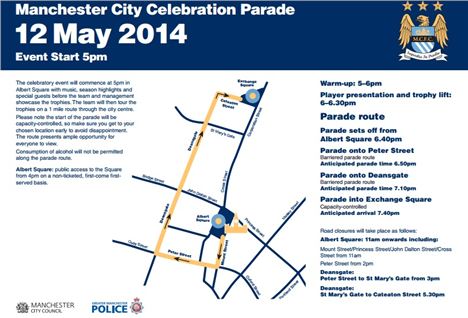 City parade route