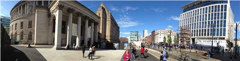 Library and panorama of St Peter's Square