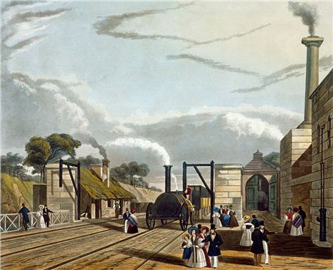 Liverpool To Manchester In 1830 Taking On Stag And Hen Parties In A Country Station