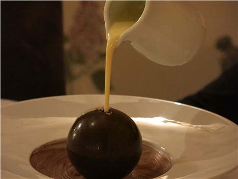 Longueville %26#8211%3B Valhrona Chocolate Pud With Custard