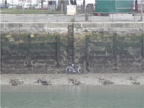 Safe . . . A Boater's Bike By The Inner Harbour