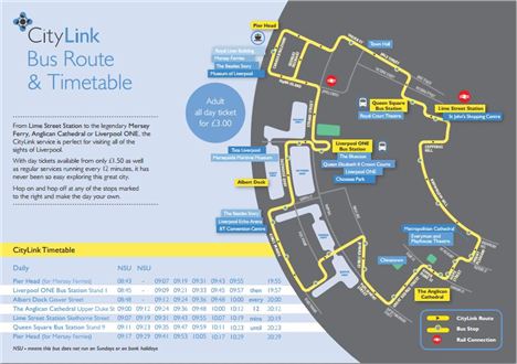 City Link Bus Route And Timetable