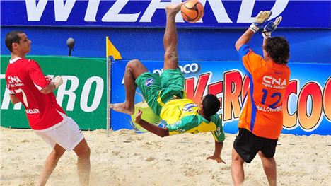 The stadium will host beach football matches