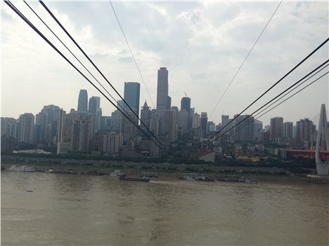 Chongqing from the cable car