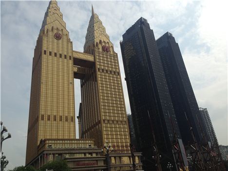 Golden towers - glitz is popular as in the Trafford Centre