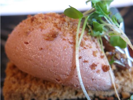 Duck Liver Parfait, Infused Sultanas, Gingerbrea