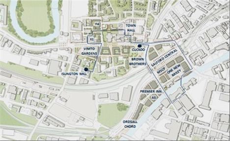 Salford Central Map