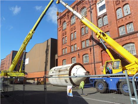 Plant is removed from the historic Cains Brewery last month