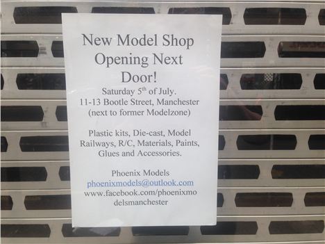 Opening model shop - although the actual opening will be a couple of weeks delayed