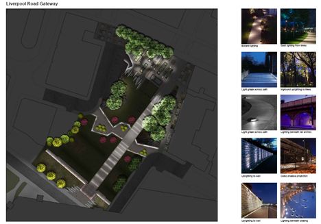 Proposed lighting in the Roman Gardens