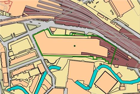 Mayfield map - Piccadilly Station sits in purple above