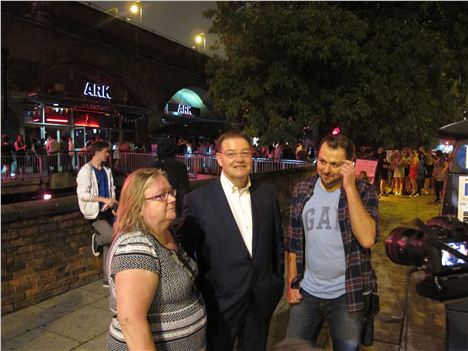 The three councillors at Deansgate Locks