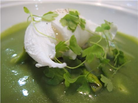 Pea veloute (£5.95)