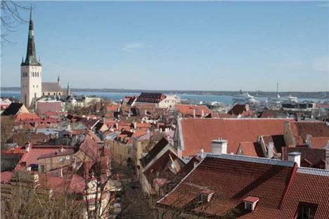 Tallinn. Views Over Tallinn's Old Town And Beyond From Toompea Hill