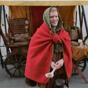 Tallinn. Your Nuts M'lud. Medieaval Characters Offer Free Roasted Almonds Outside Olde Hansa Restaurant. %282%29