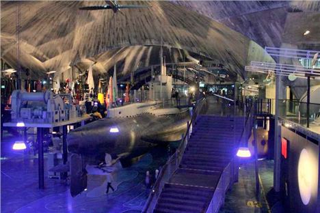 Tallinn. The Striking Seaplane Harbour Museum With British Sub 'Lembit'