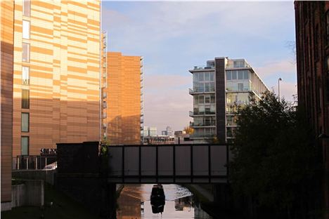 Timber Wharf on the right of the canal