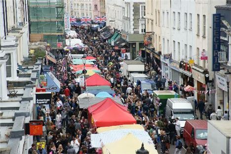 Portobello Road Market - architecturally somewhat different to Exchange Flags