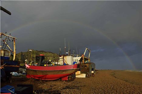 The Beach-Launching Fishing Boats At Hastings