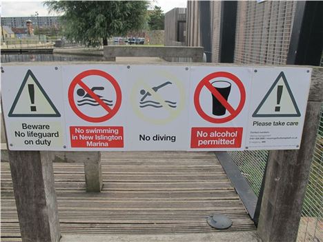 Marina warning signs are regularly ignored