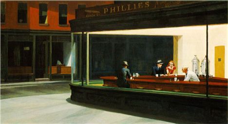 Edward Hopper's famous Night Hawks from 1942