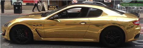 We buy gold eh? What about golden cars?