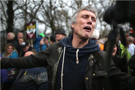 Bez at a fracking demonstration