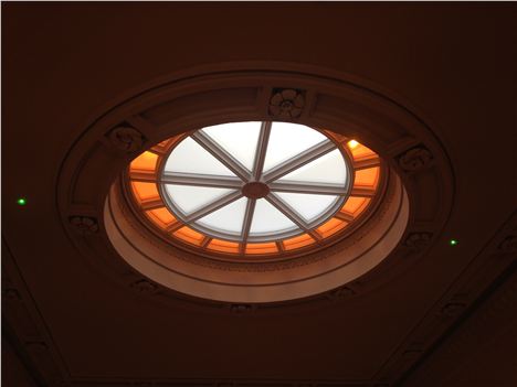 The oculus above the stairwell to let light in