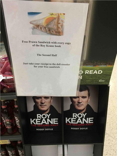 Free sarnie with Keane book