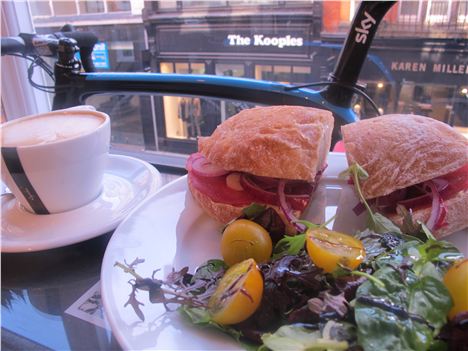 Bresaola, red onion and dijon mustard on ciabatta (£4.50)