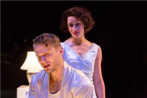 Charles Aitken As Brick And Mariah Gale As Maggie In Cat On A Hot Tin Roof %28Royal Exchange Theatre Until 29 November%29. Photo - Jonathan Keenan