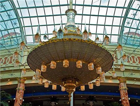 The taste exercised by the Trafford Centre, as evidenced by this huge light fitting, is beyond reproach