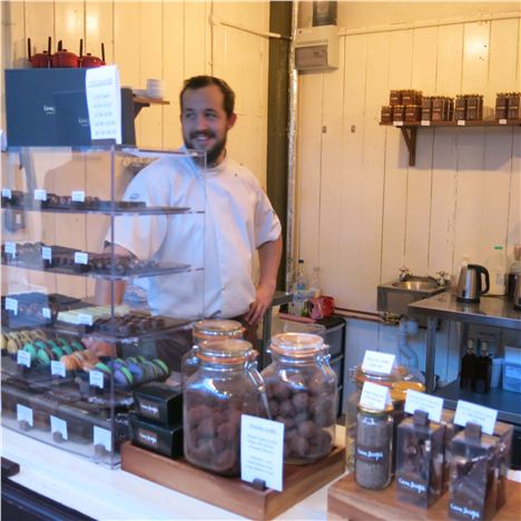 Chocolate Maestro Sam Joseph At His Stall